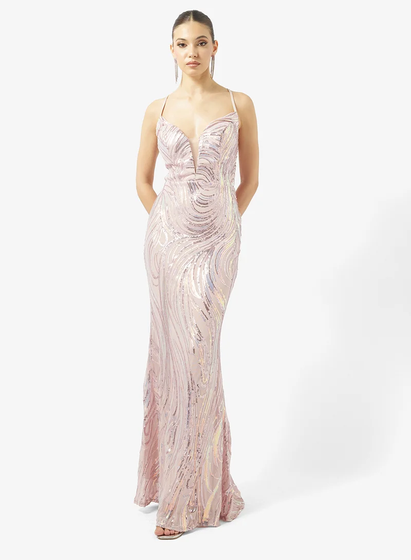 Ella Limited Edition  Bodycon Shimmer Dress for Women | Best Price UAE